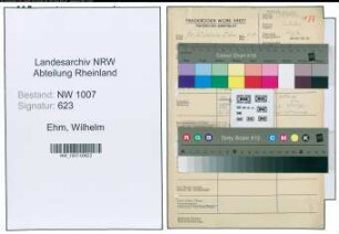 Entnazifizierung Wilhelm Ehm , geb. 06.02.1905 (Chemiker)