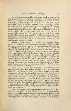 The English dialect dictionary. Annual report. 1. 1886