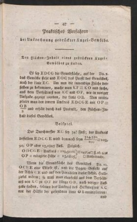 Praktisches Verfahren bei Ausrechnung gedrückter Kugel-Gewölbe