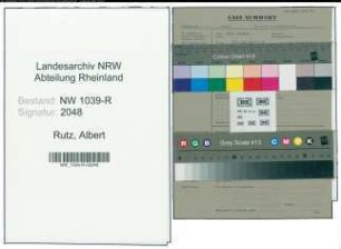 Entnazifizierung Albert Rutz , geb. 01.08.1892 ()