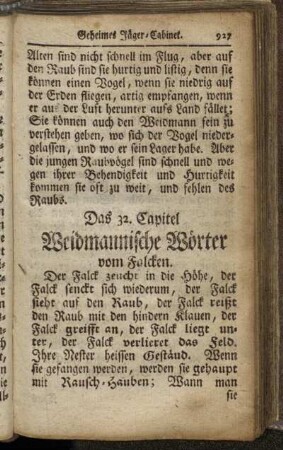 32. Weidmannische Wörter vom Falcken