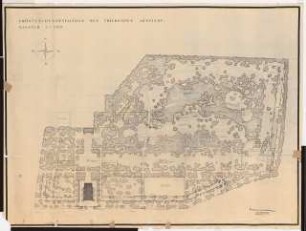 Friedhof Arnstadt: Lageplan mit Gartenplan 1:500