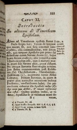 Caput XI. Introductio In alteram ad Thimotheum Epistolam. - Caput XIV. Introductio In Epistolam ad Hebræos.