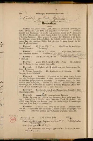 Heereniana. [Cod. Ms. Heeren 1 - Cod. Ms. Heeren 16]