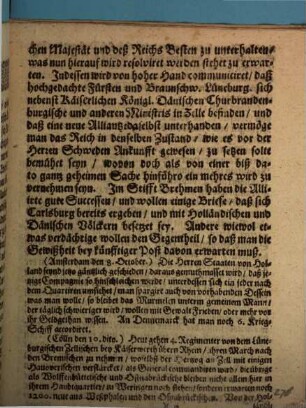 Die jetzschwebende Kriegs-Läufften Von Nord, Sud und West : aus den allerneulichst-eingelangten Berichten Zusamm gezogen und an Tag gegeben am 5ten Wein-Monats dieses 1675ten Heil-Jahrs