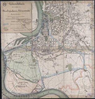 Übersichtskarte über das Gebiet des Düsseldorf-Hamm-Volmerswerther Deichverbandes