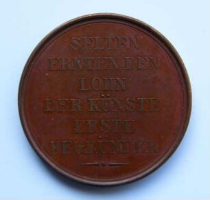 Gedenkmedaille Franz Xaver Gabelsberger : Sammlung Beinhorn. Gedenkmedaille Franz Xaver Gabelsberger. Bronze; Durchmesser 28 mm, Gewicht 11 g (J. A. Ries). Dresden: SLUB R c 0036