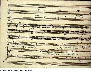 Duett Tancia/Sandrina "Deh mia cara in quest'istante", Parte II/9. Seite136 der Partitur