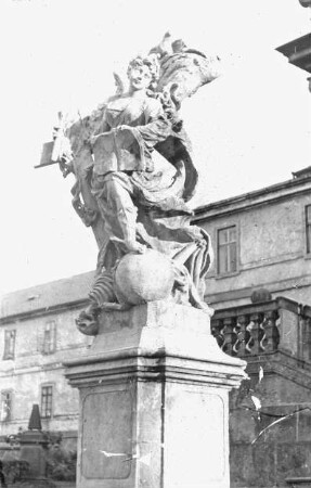Kuks / Kukus (Tschechien), Schloss, allegorische Plastik, Plastik von Matthias Bernhard Braun