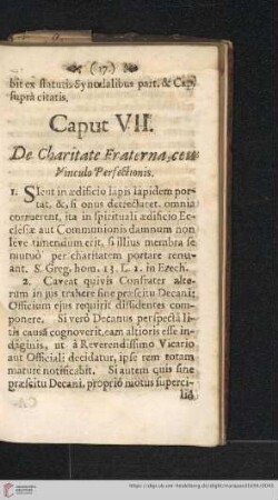 Caput VII: De charitate fraterna, ceu