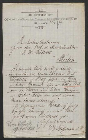 Brief an Friedrich Wilhelm Jähns : 28.05.1879