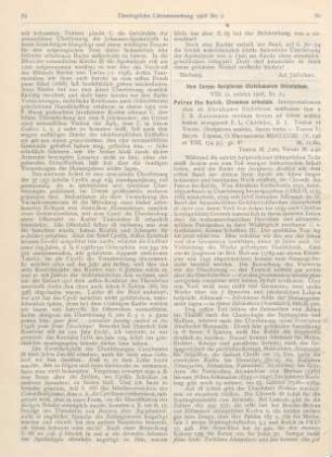 80-81 [Rezension] Vom Corpus Scriptorum Christianorum Orientalium. VIII. Scriptores arabici. Series III. Tomus I