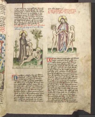Erschaffung Evas; Gottvater vermählt Adam und Eva; (Kapitel 1)