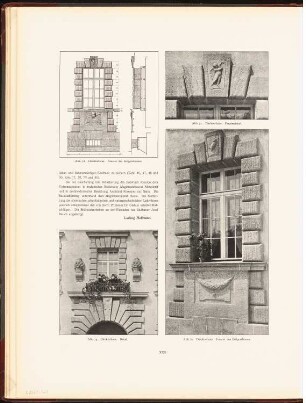 Friedrichs-Realgymnasium in der Mittenwalder Straße und der Schleiermacherstraße, Berlin: Fenster und Detail Direktorenhaus (aus: Neubauten der Stadt Berlin, Bd. V, 1907)