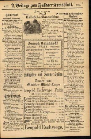 Dritte Ausgabe vom Samstag, den 17. März 1894.