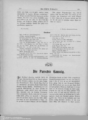 Die Parochie Gaussig