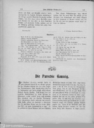 Die Parochie Gaussig