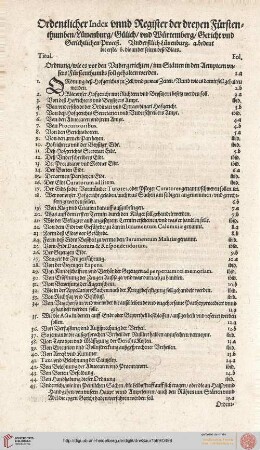 Register Lüneburg Jülich Württemberg