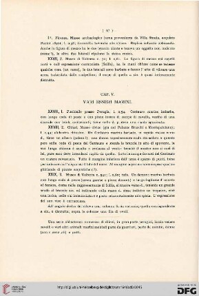 Cap. V: Vari essere marini