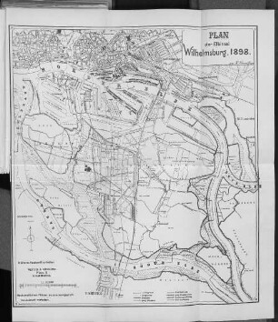 Plan der Elbinsel Wilhelmsburg, 1898.