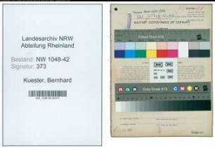 Entnazifizierung Bernhard Kuester , geb. 10.05.1909 (Buchhalter)