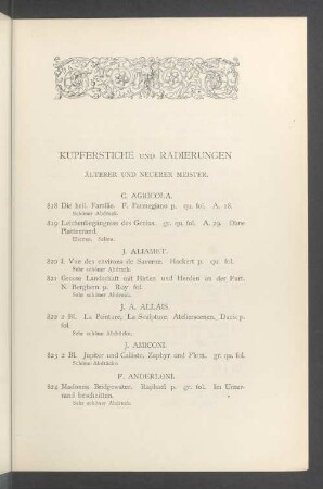 Kupferstiche und Radierungen
