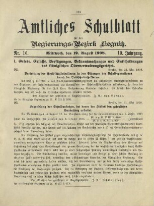 10.1908, Nr. 16 (19. August)