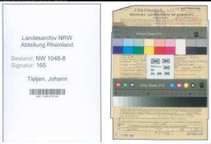 Entnazifizierung Johann Tietjen , geb. 09.02.1885 (Montageleiter)