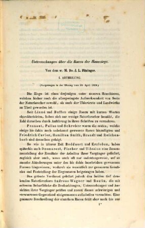 Untersuchungen über die Racen der Hausziege, 1