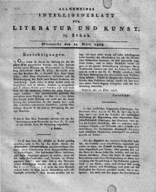 1803-03-23 : 74. Stück