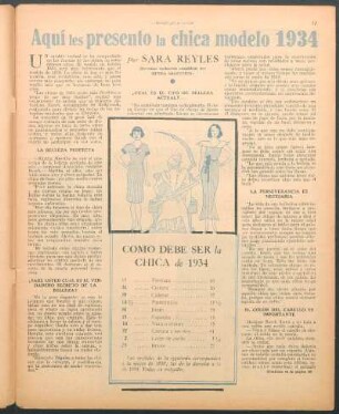 Como debe ser la chica de 1934 [Comparación]