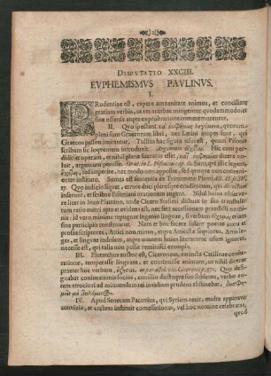 Disputatio XXCIII. Euphemismus Paulinus.
