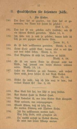 II. Grabschriften für besondere Fälle