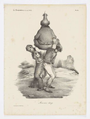 Mauvaise charge, erschienen in: "La Caricature", N° 89