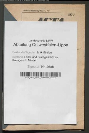 Erblasser: Vinke, Friedrich Wilhelm; Erblasser: Vinke, Marie Caroline Christine, geb. Kruse: