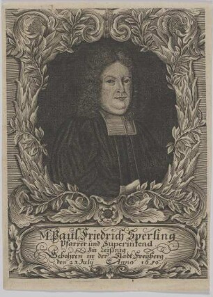 Bildnis des Paul Friedrich Sperling