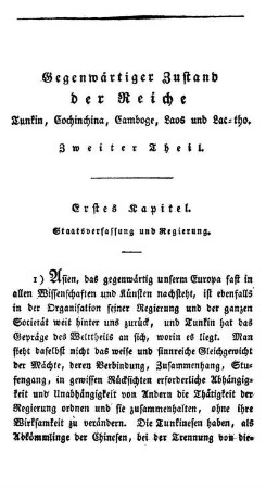 Erstes Kapitel- Staats-Verfassung und Regierung.