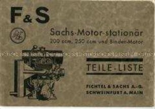 Ersatzteilliste für den stationären Bindermäher-Motor
