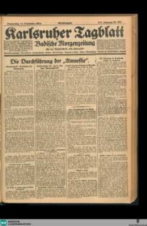 Karlsruher Tagblatt, Abendausgabe