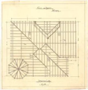 Billing, Hermann; Weinheim, Ehretstr. 9; Haus von Arndt - Sparrenlage (Ansicht)
