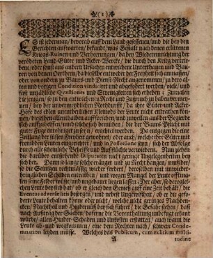 Ein kurzes Bedenken über die Fragen, so von dem Zustand, Absonderung und verwiederter Abfolge der BaursLeute ... bey jetzigen Zeiten entstehen und vorkommen : worinn die ganze Materie von Natur und Eigenschaft der Leibeigenen ... fürgestellet wird