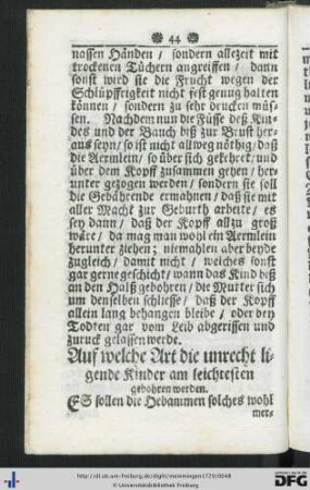 Auf welche Art die unrecht liegende Kider am leichtesten gebohren werden.
