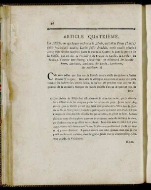 Article Quatriéme.