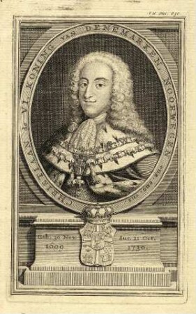 Bildnis von Christian VI. (1699-1746), König von Dänemark