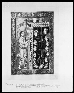 Psalter aus Aldersbach — Höllenfahrt Christi, Folio 13recto