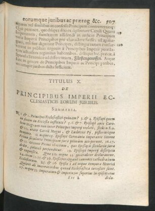 Titulus X. De Principibus Imperii Ecclesiasticis Eorum Iuribus.