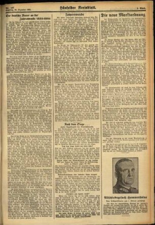 Zweite Ausgabe vom Samstag, den 30. Dezember 1933.