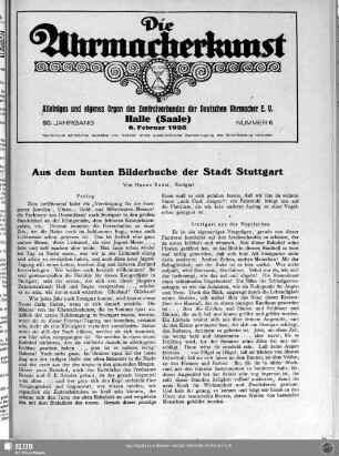 Aus dem bunten Bilderbuche der Stadt Stuttgart