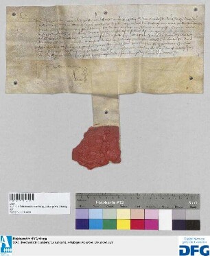 Herzog Philipp von Burgund erklärt das von der Stadt Nürnberg jährlich an ihn zu leistende Jus erhalten zu haben und garantiert der Stadt dafür den Weiterbestand seiner Handelsprivilegien.