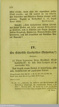 Die Schlesisch-Lausitzischen Mollusken : (Beschluß)